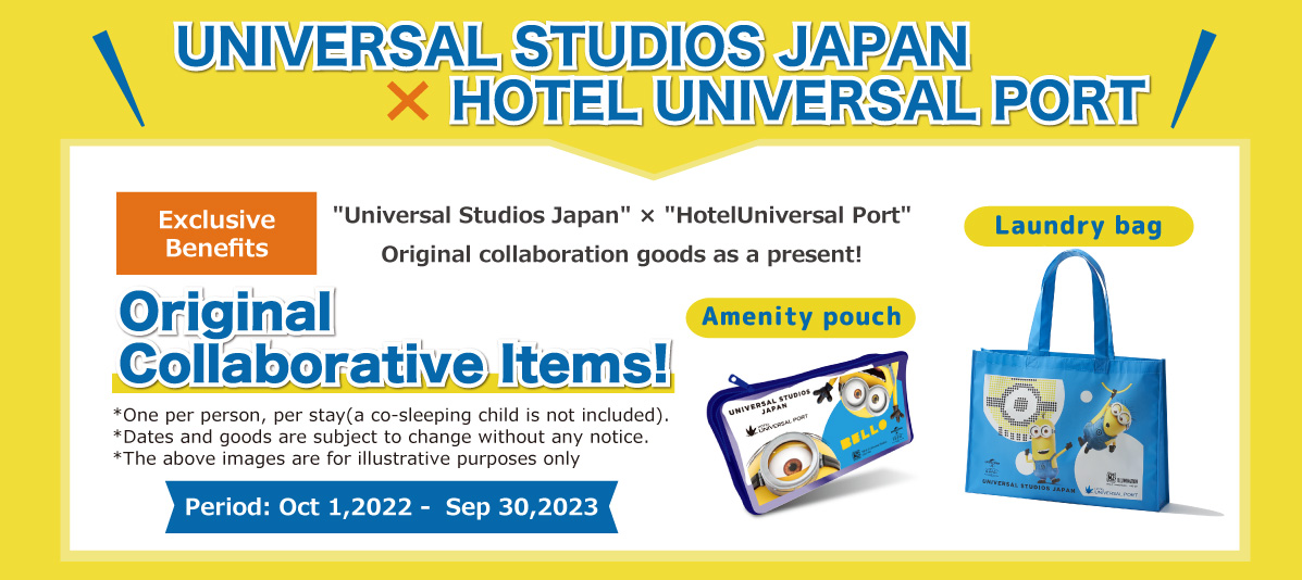 UNIVERSAL STUDIOS Japan x HOTEL UNIVERSAL PORT Original Collaborative Items!