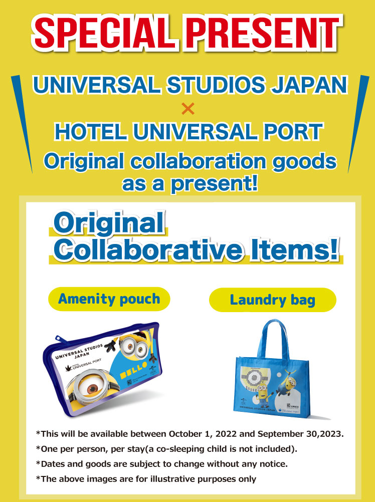 UNIVERSAL STUDIOS Japan x HOTEL UNIVERSAL PORT Original Collaborative Items!